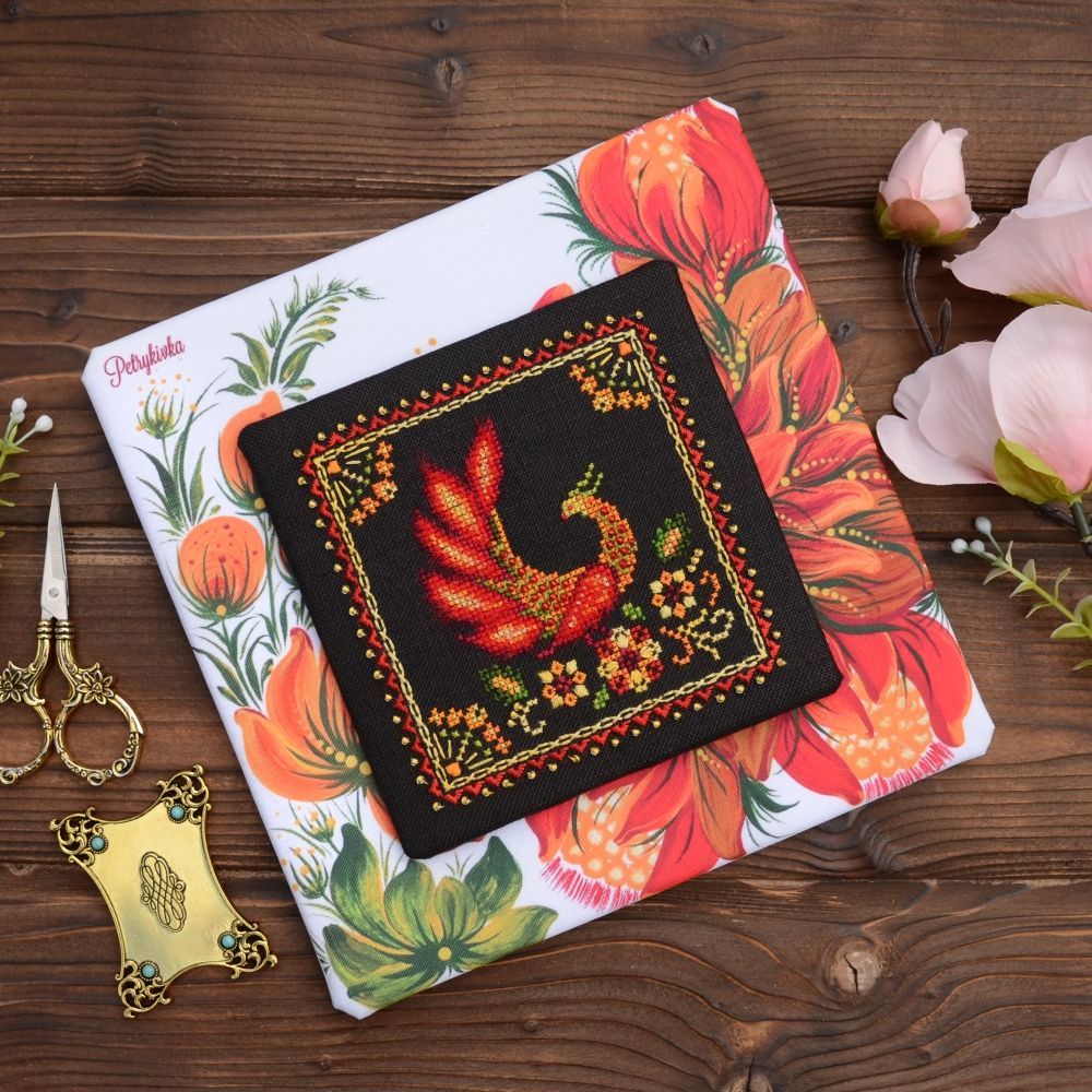 Petrykivka Inspiration Cross Stitch Kit – Tela Artis X-053 – Hand-dyed Threads Petrykivka Inspiration Cross Stitch Kit – Tela Artis X-053 – Hand-dyed Threads