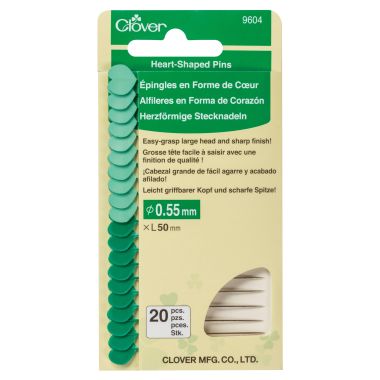 Clover Heart-Shaped Pins 9604 – 0.55mm × 50mm, 20 pcs