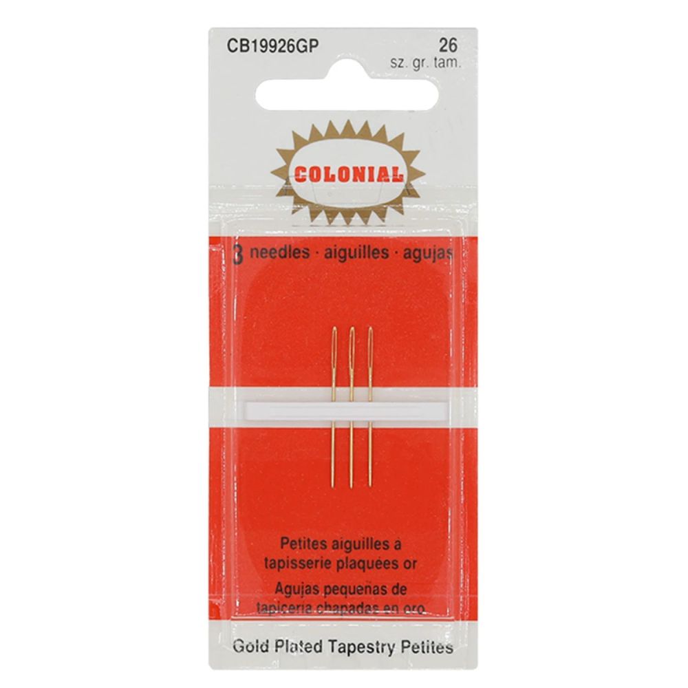 Colonial Gold Tapestry Petites Needles CB19926GP – Size 26, 3 pcs