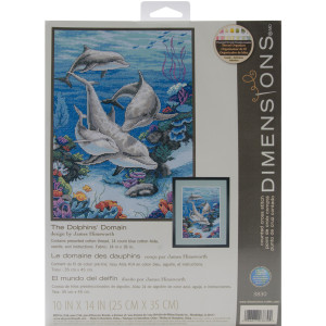 Counted Cross Stitch 10"X14"-The Dolphins' Domain, Dimensions, 3830