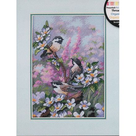 Dimensions Counted Cross Stitch Kit 06884 – Chickadees in Spring