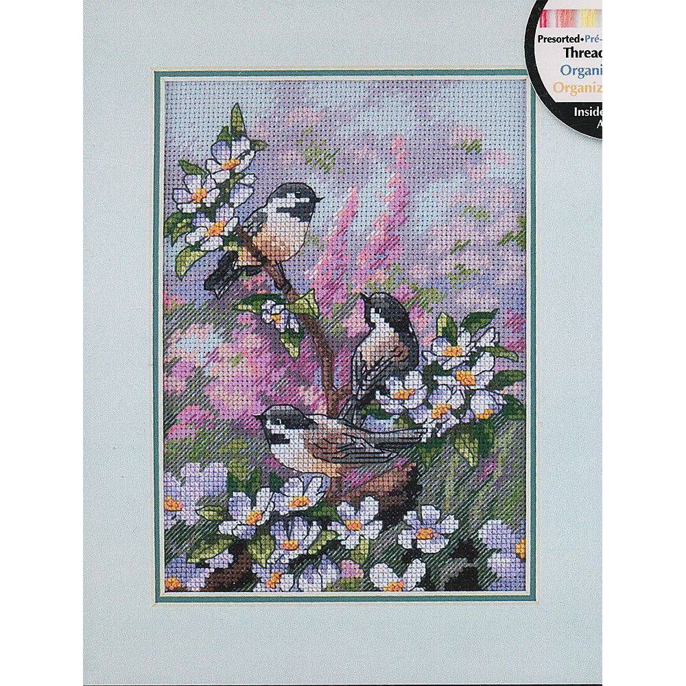 Dimensions Counted Cross Stitch Kit 06884 – Chickadees in Spring