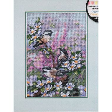 Dimensions Counted Cross Stitch Kit 06884 – Chickadees in Spring