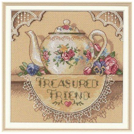 Dimensions Counted Cross Stitch Kit 06904 – Treasured Friend Teapot