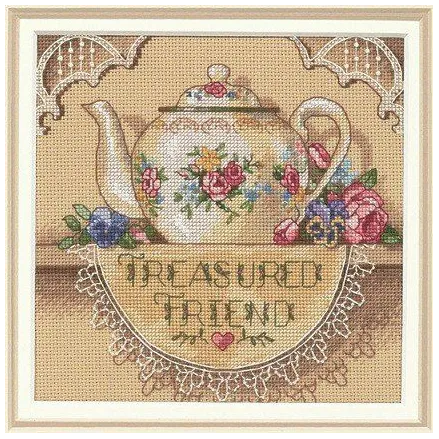 Dimensions Counted Cross Stitch Kit 06904 – Treasured Friend Teapot