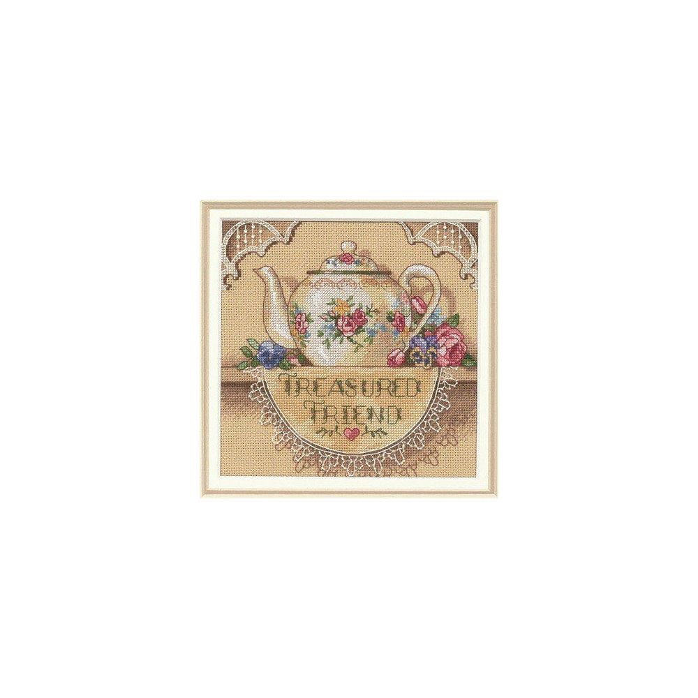 Dimensions Counted Cross Stitch Kit 06904 – Treasured Friend Teapot