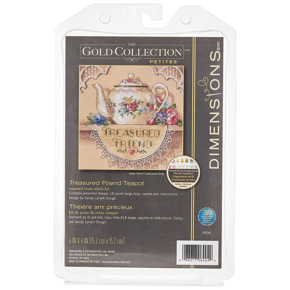 Dimensions Counted Cross Stitch Kit 06904 – Treasured Friend Teapot