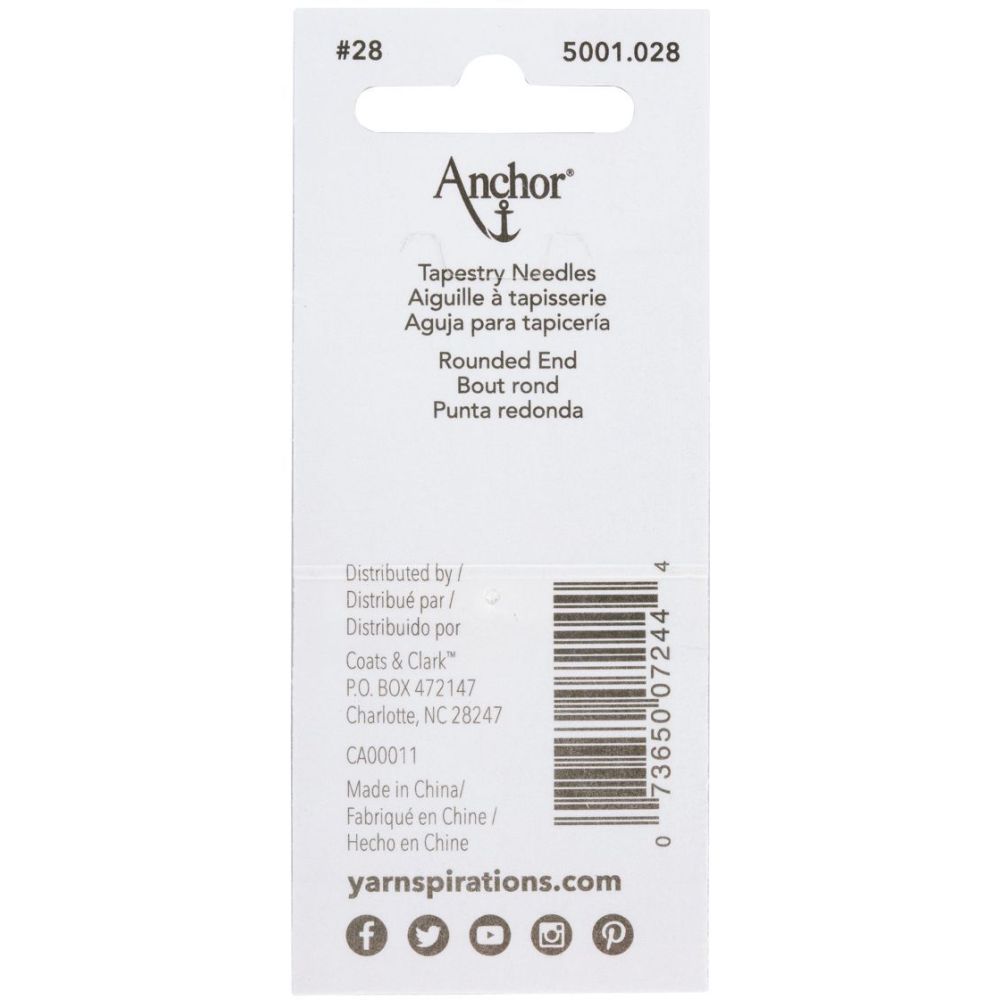Anchor Tapestry Needles Size 28 – 5001.028