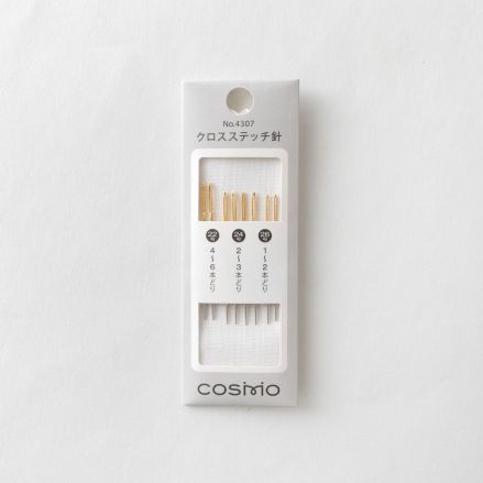 Cosmo Cross Stitch Needles 4307 – Sizes 22/24/26, 8 pcs