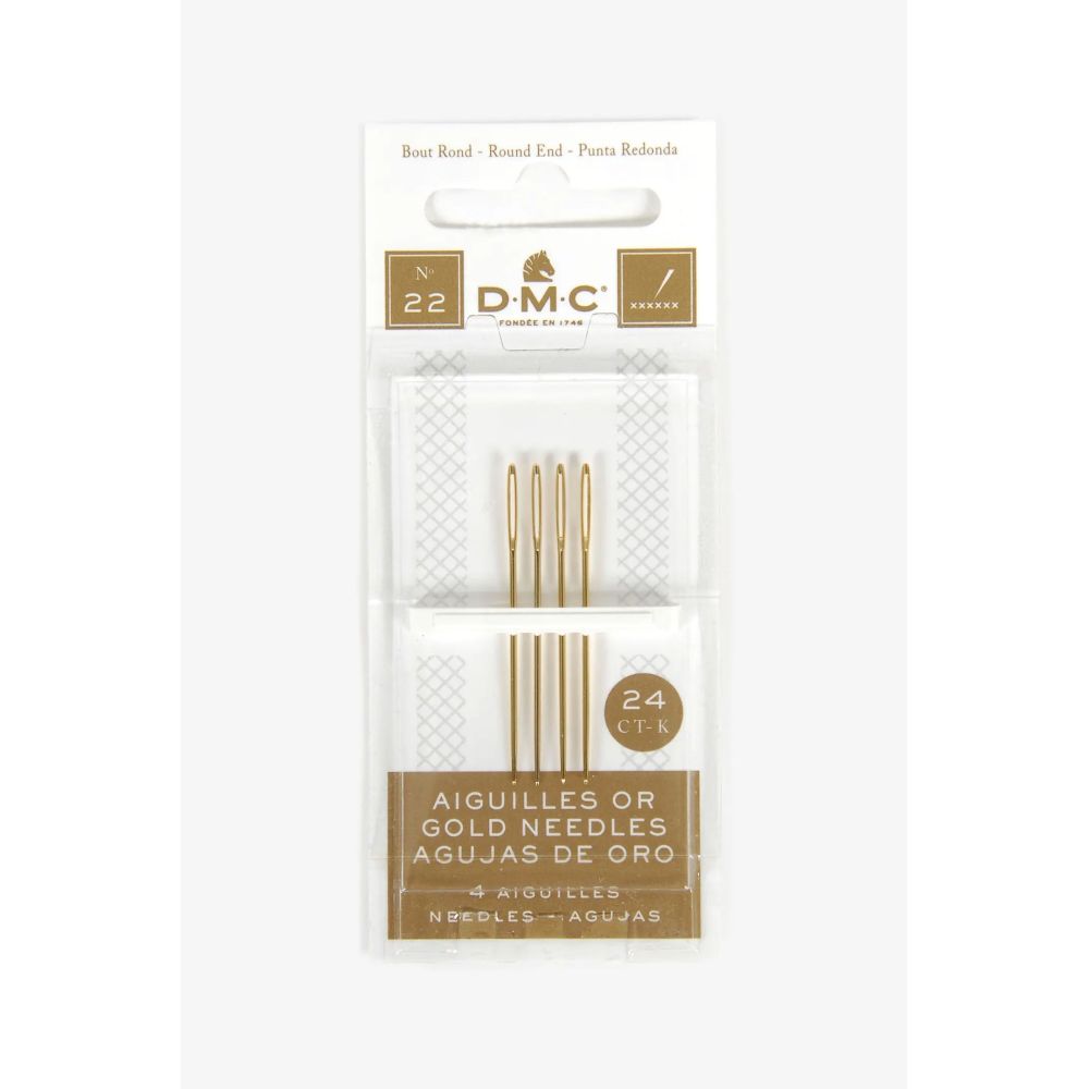 DMC Gold Tapestry/Cross Stitch Needles 6131 – Size 22, 4 pcs