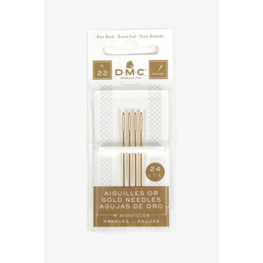 DMC Gold Tapestry/Cross Stitch Needles 6131 – Size 22, 4 pcs