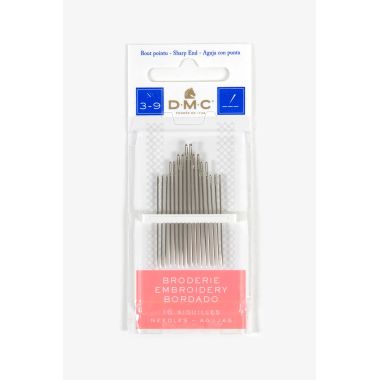 DMC Embroidery Needles 1765/2 – Sizes 3–9, 16 pcs