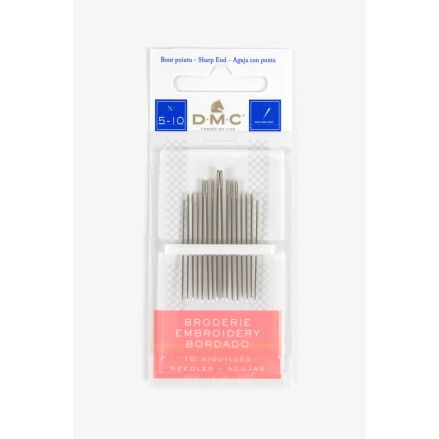 DMC Embroidery Needles 1765/3 – Sizes 5–10, 16 pcs