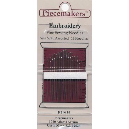 Piecemakers Embroidery Needles 12-E5-10 – Sizes 5/10 Assorted, 16 pcs