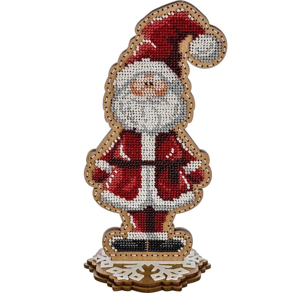 Wonderland Crafts Wooden Bead Embroidery Kit FLK-297 – Santa Claus