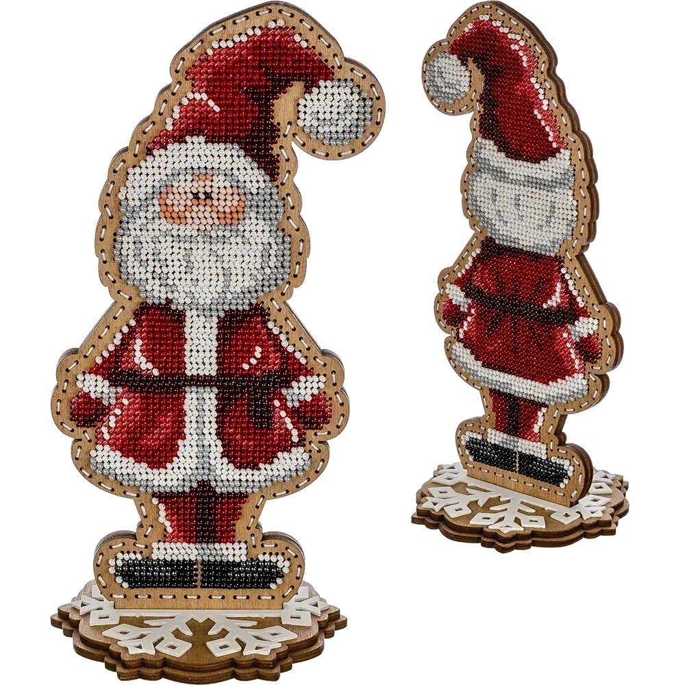 Wonderland Crafts Wooden Bead Embroidery Kit FLK-297 – Santa Claus