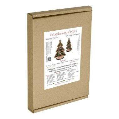 Wonderland Crafts Wooden Bead Embroidery Kit FLK-301 – Festive Christmas Tree