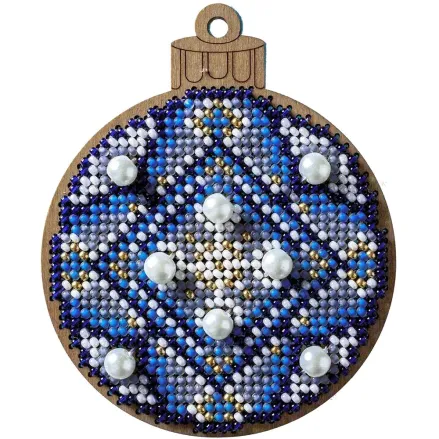 Wonderland Crafts Wooden Bead Embroidery Kit FLK-311 – Christmas Ornament Snowy Star