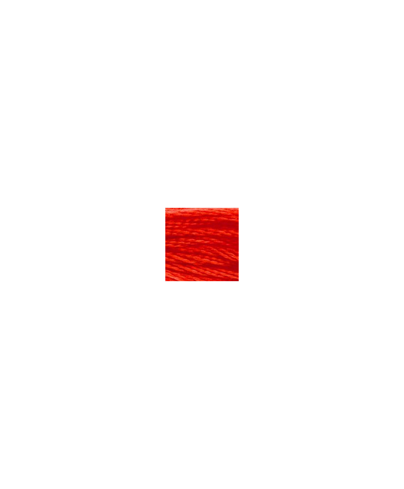606 DMC Mouline Stranded cotton Bright Orange Red
