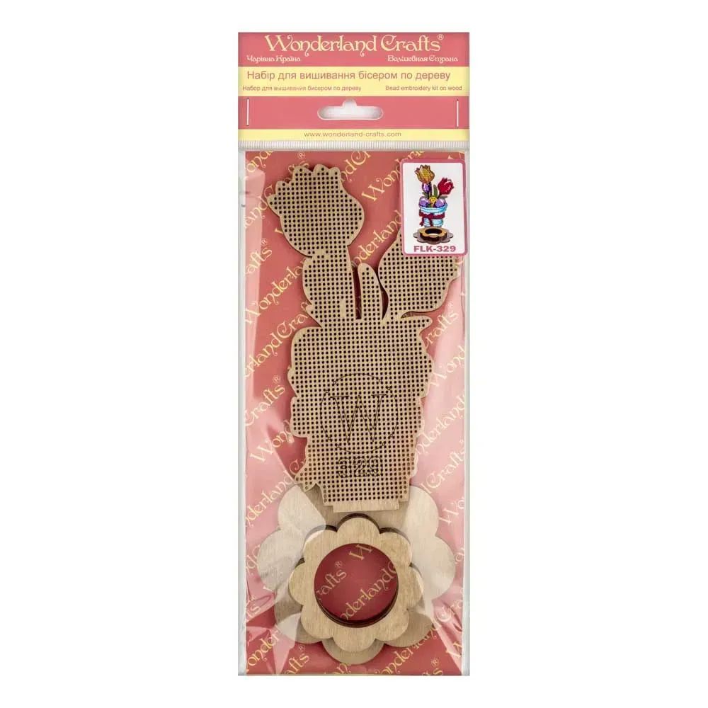 Wonderland Crafts Wooden Bead Embroidery Kit FLK-329 – Spring Bouquet