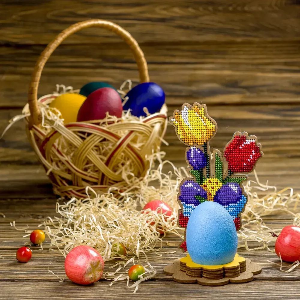 Wonderland Crafts Wooden Bead Embroidery Kit FLK-329 – Spring Bouquet