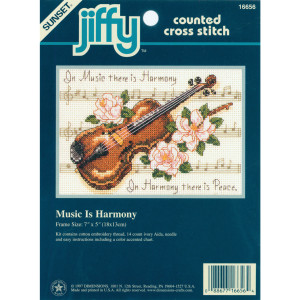 Counted Cross Stitch Kit 7"X5"-Music Is Harmony, Dimensions, 16656