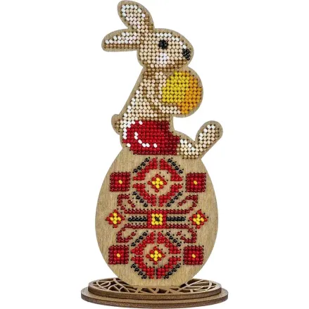 Wonderland Crafts Wooden Bead Embroidery Kit FLK-430 – Bunny On Egg