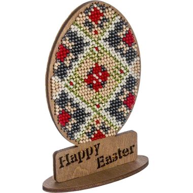 Wonderland Crafts Wooden Bead Embroidery Kit FLK-338 – Easter Egg – Happy Easter