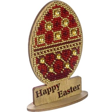 Wonderland Crafts Wooden Bead Embroidery Kit FLK-341 – Easter Egg – Happy Easter