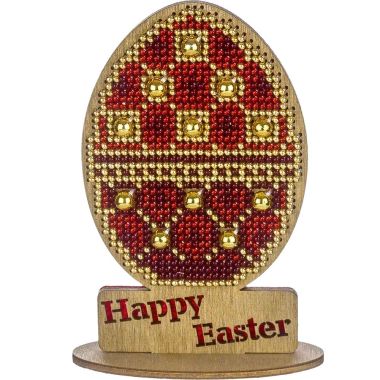 Wonderland Crafts Wooden Bead Embroidery Kit FLK-341 – Easter Egg – Happy Easter