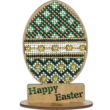 Wonderland Crafts Wooden Bead Embroidery Kit FLK-434 – Easter Egg – Happy Easter