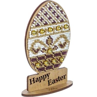 Wonderland Crafts Wooden Bead Embroidery Kit FLK-435 – Easter Egg – Happy Easter