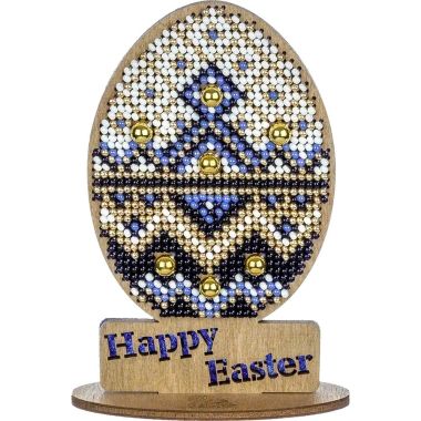 Wonderland Crafts Wooden Bead Embroidery Kit FLK-436 – Easter Egg – Happy Easter