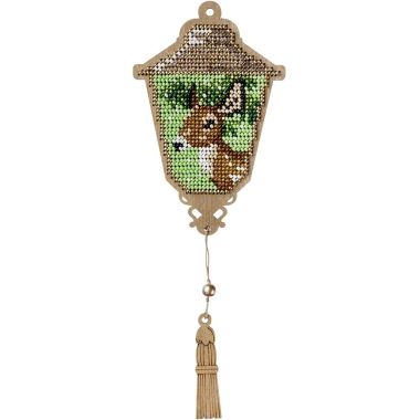 Wonderland Crafts Wooden Bead Embroidery Kit FLK-449 – Lantern With Deer