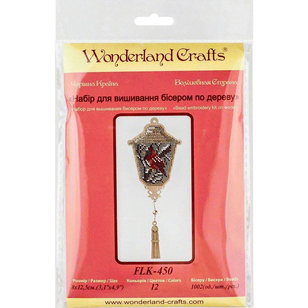 Wonderland Crafts Wooden Bead Embroidery Kit FLK-450 – Lantern With Bird