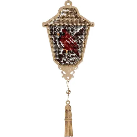 Wonderland Crafts Wooden Bead Embroidery Kit FLK-450 – Lantern With Bird