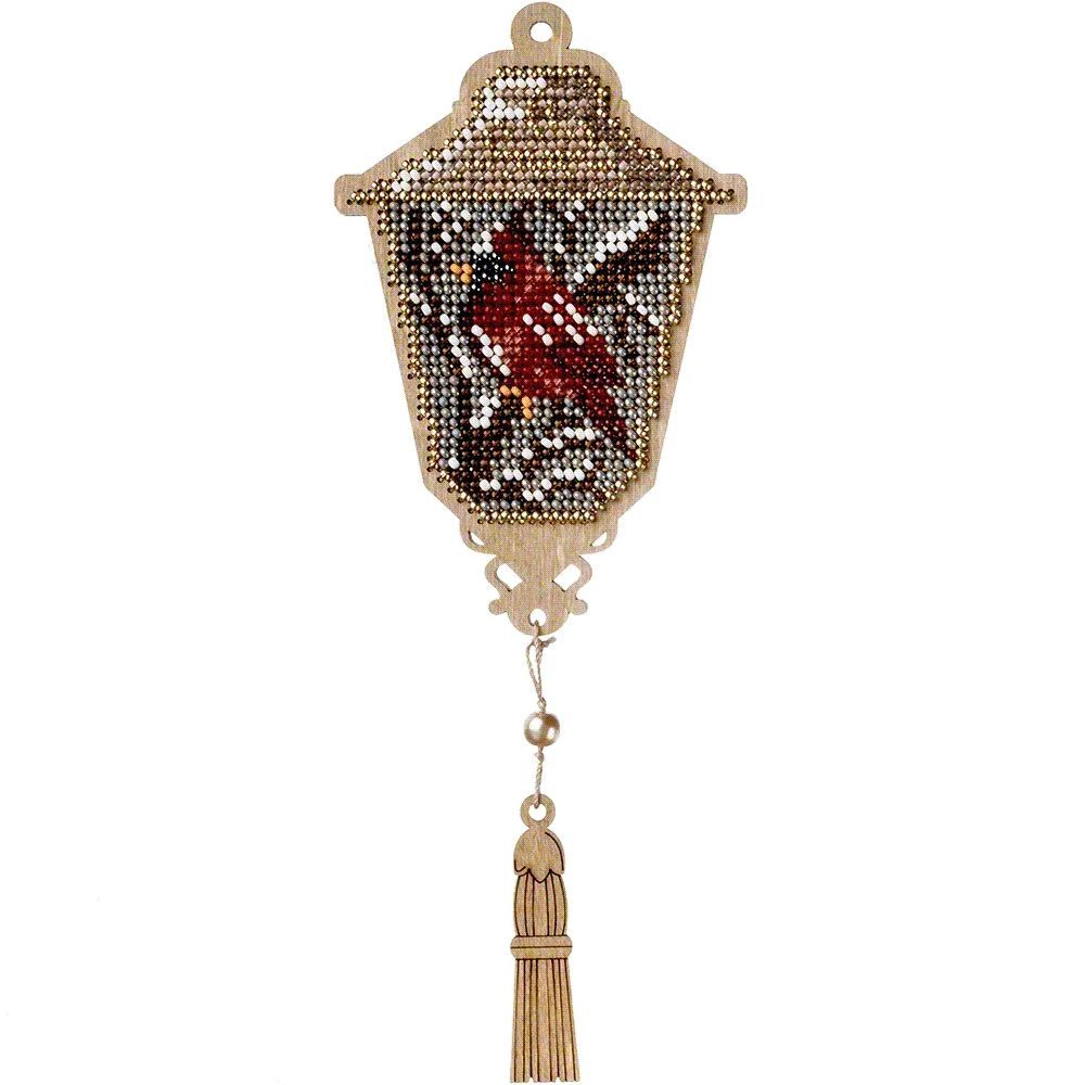 Wonderland Crafts Wooden Bead Embroidery Kit FLK-450 – Lantern With Bird