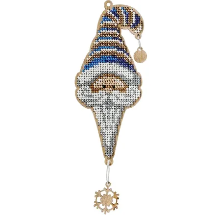 Wonderland Crafts Wooden Bead Embroidery Kit FLK-457 – Gnome In Blue Hat