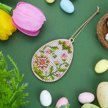 Kolorova Wooden Bead Embroidery Kit D-10 – Easter Pysanka