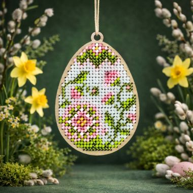 Kolorova Wooden Bead Embroidery Kit D-10 – Easter Pysanka