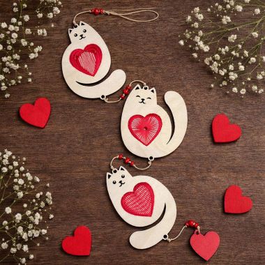 Kolorova Thread Embroidery Kit on Wood D-04 – Love Talisman