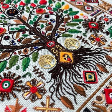 Kolorova Mixed-Technique Embroidery Kit GL-4 – Tree of Life