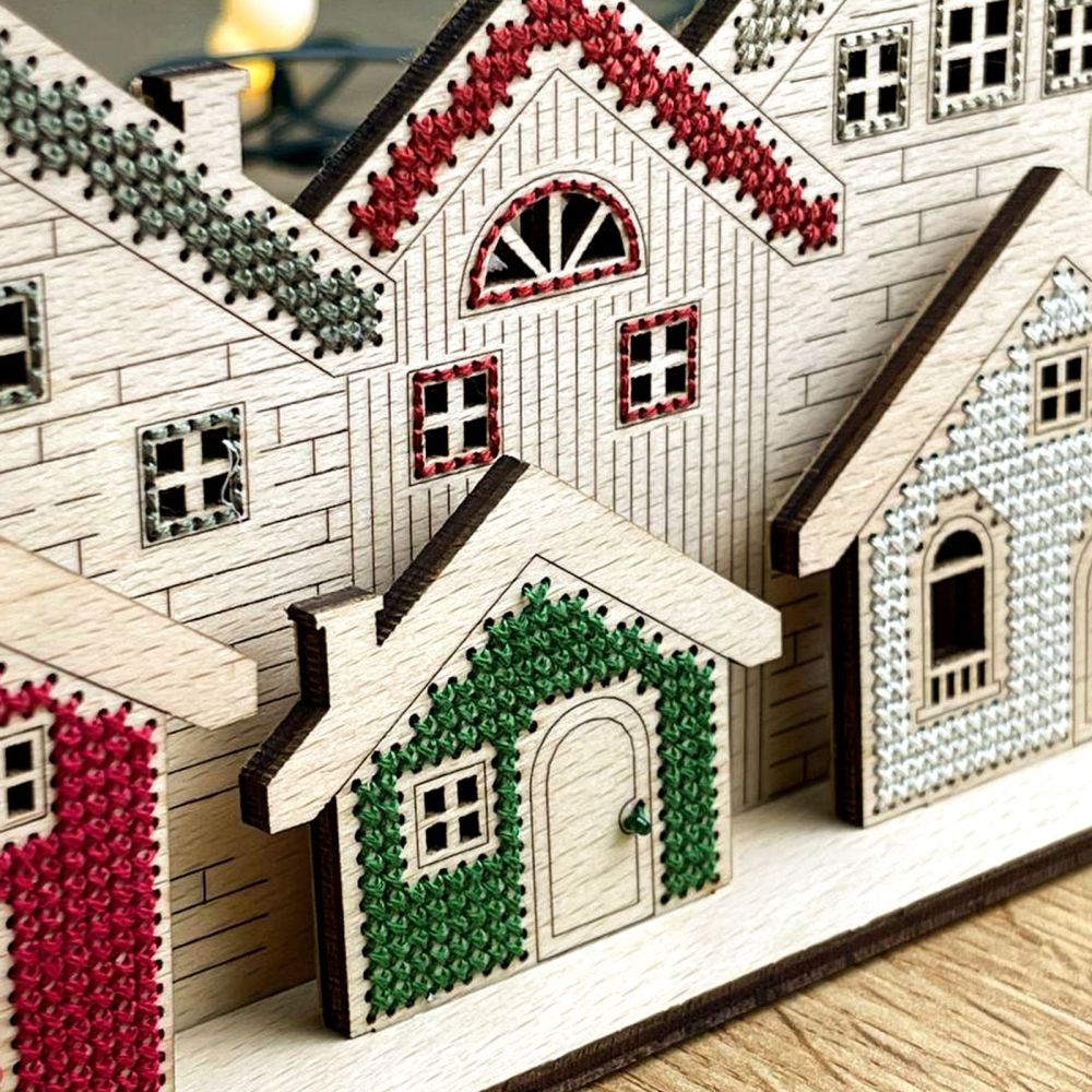 Kolorova Wooden Cross Stitch Kit D-02 – Dream Town 2