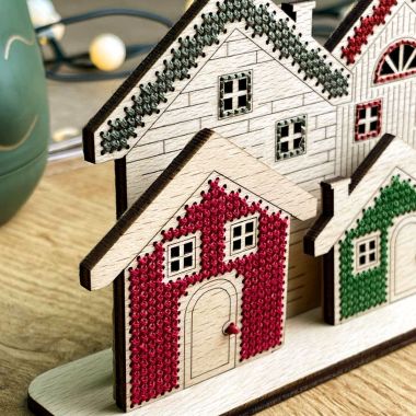 Kolorova Wooden Cross Stitch Kit D-02 – Dream Town 2