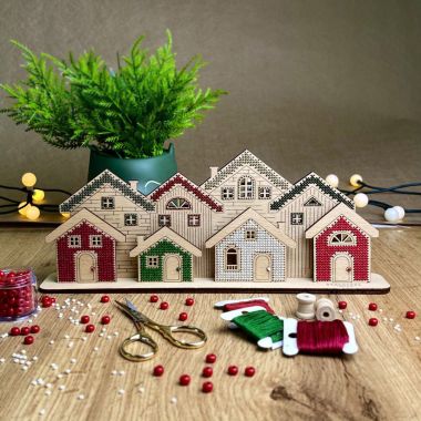 Kolorova Wooden Cross Stitch Kit D-02 – Dream Town 2