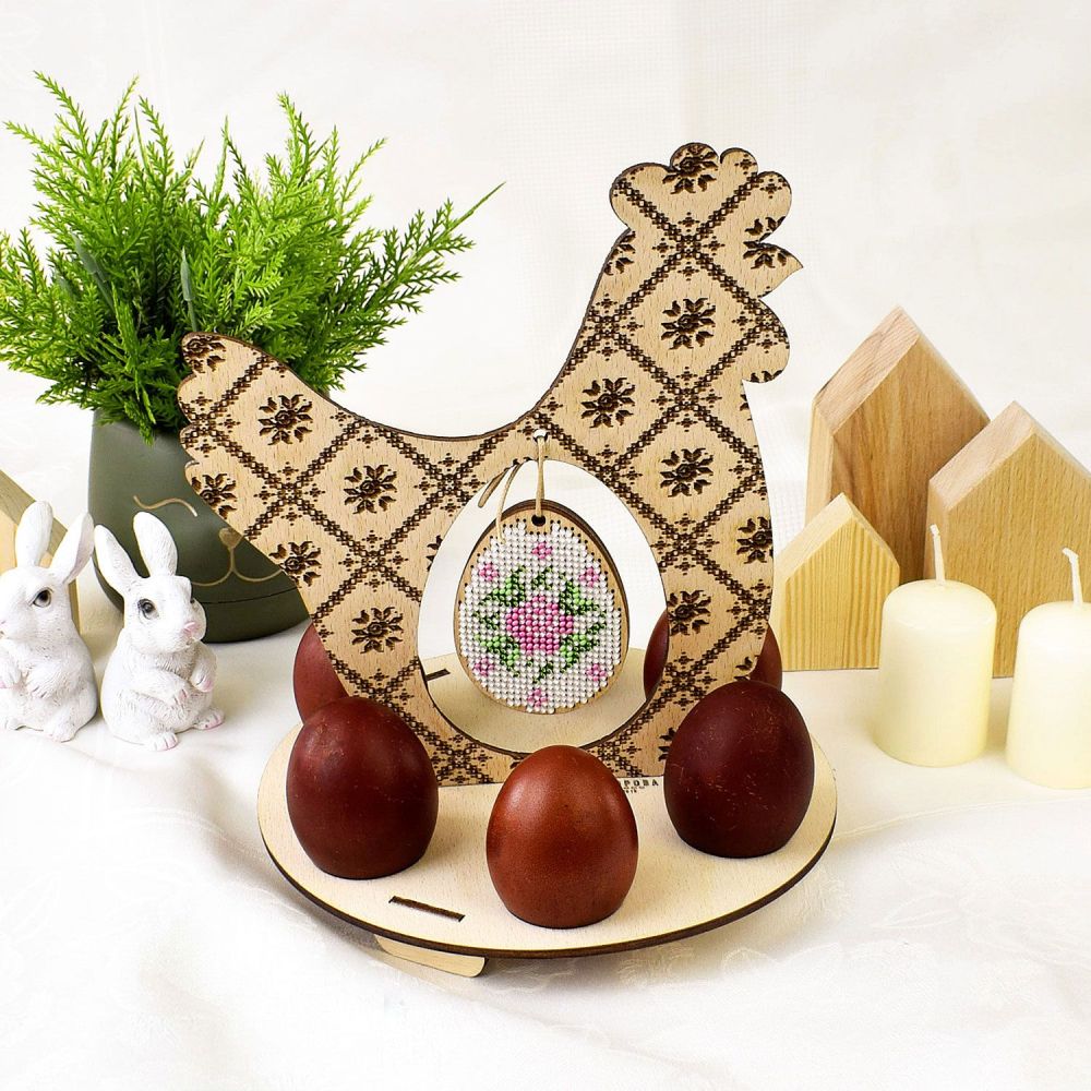 Kolorova Easter Egg Stand Bead Embroidery Kit DP-001 – Spring Blossom