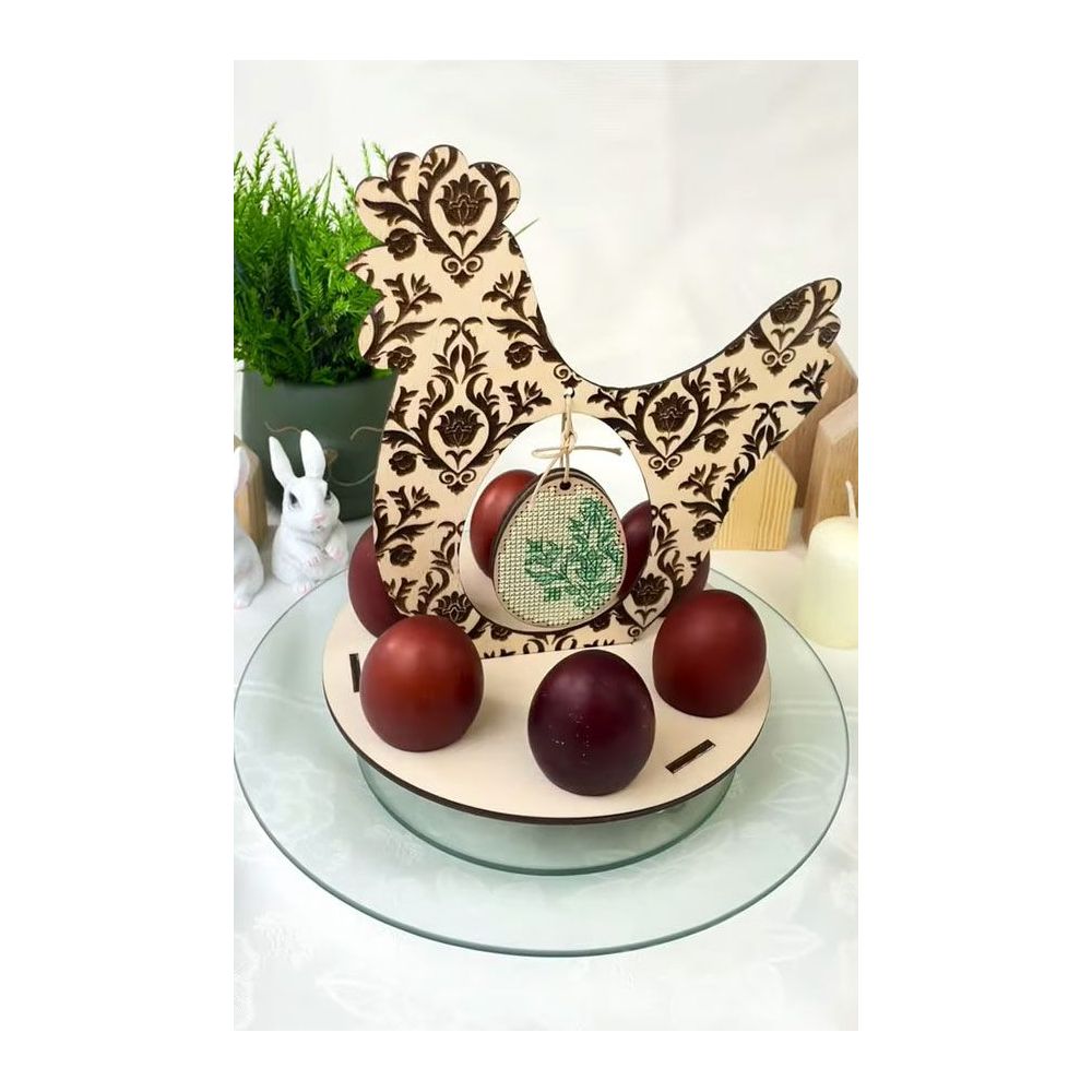 Kolorova Easter Egg Stand Cross Stitch Kit DP-002 – Spring Greens