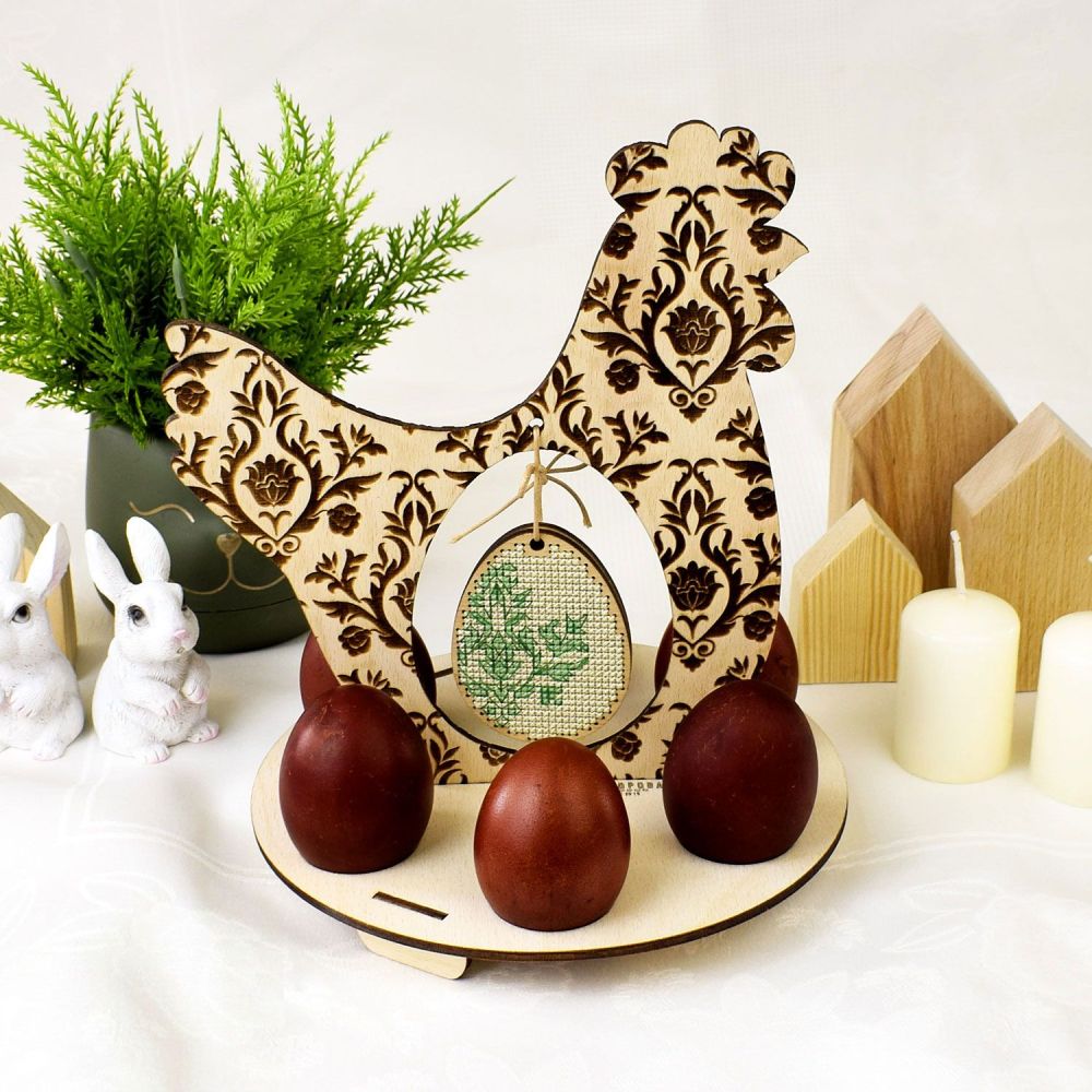 Kolorova Easter Egg Stand Cross Stitch Kit DP-002 – Spring Greens