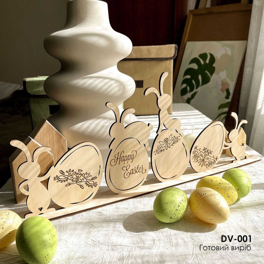 Kolorova Wooden Easter Decor DV-001 – Funny Bunnies