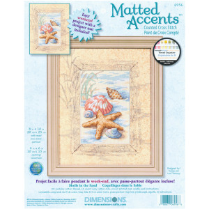 Counted Cross Stitch Kit 8"X10"-Shells In The Sand, Dimensions, 6956